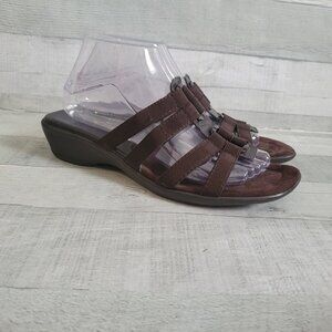 Easy Street Womens Brown Strappy Sandals Size 9M